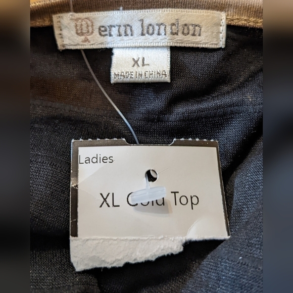 New with tags Erin London gold top, shirt, TE - Picture 4 of 5